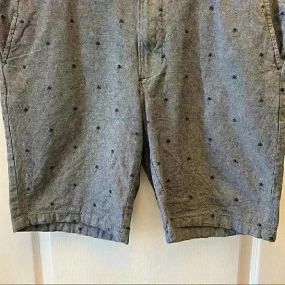 Urban Man Shorts Flat Front Chino Style Chambray Blue Size 38 - Picture 7 of 16
